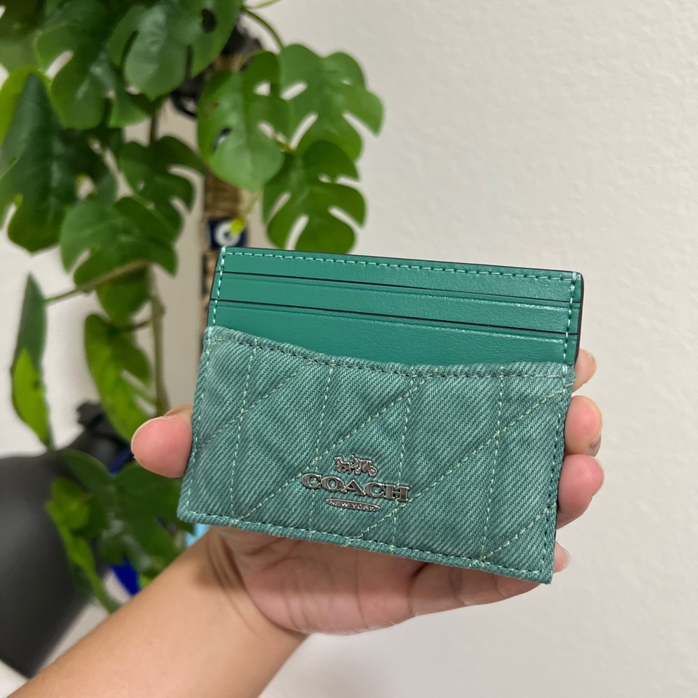 COACH Slim ID Card Case Denim - Picture 9 of 10